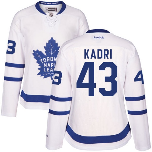 Women's Reebok Toronto Maple Leafs #43 Nazem Kadri Authentic White Away NHL Jersey