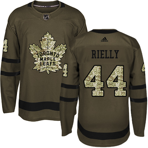 Youth Adidas Toronto Maple Leafs #44 Morgan Rielly Authentic Green Salute to Service NHL Jersey