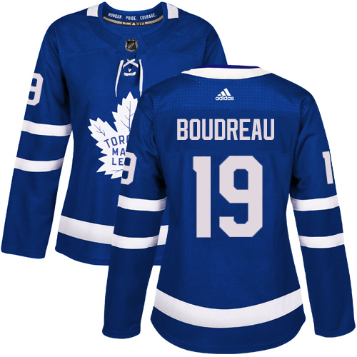 Women's Adidas Toronto Maple Leafs #19 Bruce Boudreau Authentic Royal Blue Home NHL Jersey