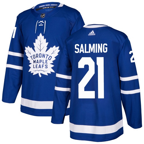 Youth Adidas Toronto Maple Leafs #21 Borje Salming Authentic Royal Blue Home NHL Jersey