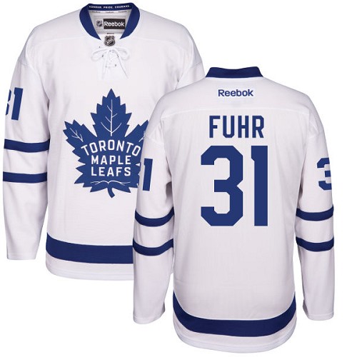 Women's Reebok Toronto Maple Leafs #31 Grant Fuhr Authentic White Away NHL Jersey