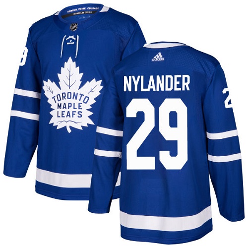 Men's Adidas Toronto Maple Leafs #29 William Nylander Authentic Royal Blue Home NHL Jersey