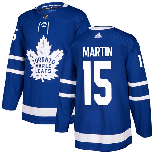 Men's Adidas Toronto Maple Leafs #15 Matt Martin Authentic Royal Blue Home NHL Jersey