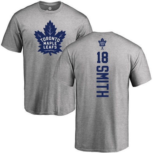 NHL Adidas Toronto Maple Leafs #18 Ben Smith Ash Backer T-Shirt