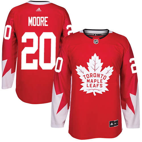 Men's Adidas Toronto Maple Leafs #20 Dominic Moore Premier Red Alternate NHL Jersey