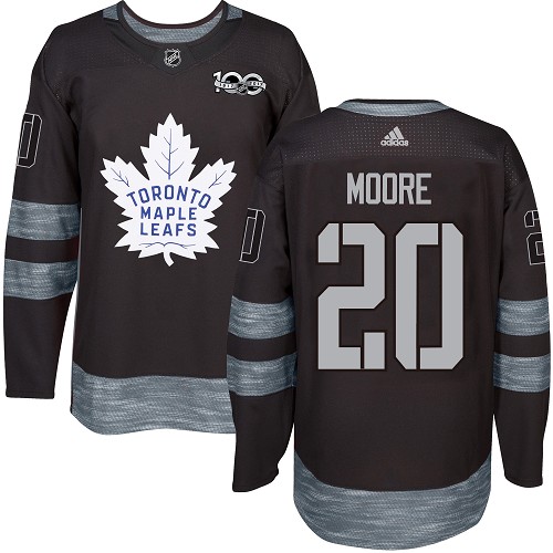 Men's Adidas Toronto Maple Leafs #20 Dominic Moore Premier Black 1917-2017 100th Anniversary NHL Jersey