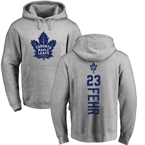 NHL Adidas Toronto Maple Leafs #23 Eric Fehr Ash Backer Pullover Hoodie