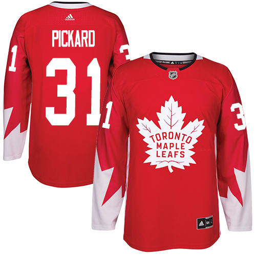 Men's Adidas Toronto Maple Leafs #31 Calvin Pickard Premier Red Alternate NHL Jersey
