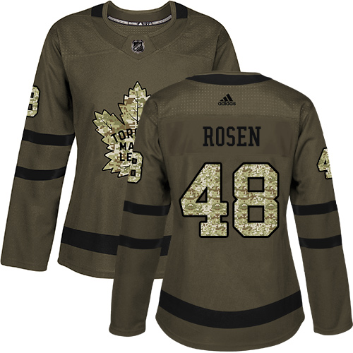 Women's Adidas Toronto Maple Leafs #48 Calle Rosen Authentic Green Salute to Service NHL Jersey