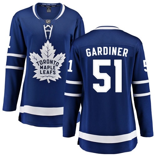 Women's Toronto Maple Leafs #51 Jake Gardiner Authentic Royal Blue Home Fanatics Branded Breakaway NHL Jersey