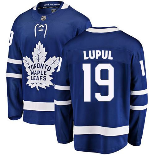 Men's Toronto Maple Leafs #19 Joffrey Lupul Authentic Royal Blue Home Fanatics Branded Breakaway NHL Jersey