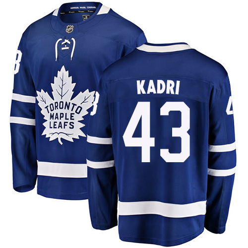 Men's Toronto Maple Leafs #43 Nazem Kadri Authentic Royal Blue Home Fanatics Branded Breakaway NHL Jersey