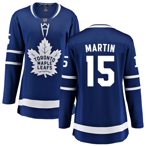 Women's Toronto Maple Leafs #15 Matt Martin Authentic Royal Blue Home Fanatics Branded Breakaway NHL Jersey