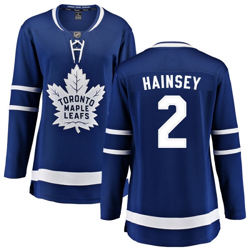 Women's Toronto Maple Leafs #2 Ron Hainsey Authentic Royal Blue Home Fanatics Branded Breakaway NHL Jersey