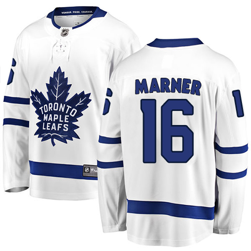 Youth Toronto Maple Leafs #16 Mitchell Marner Authentic White Away Fanatics Branded Breakaway NHL Jersey
