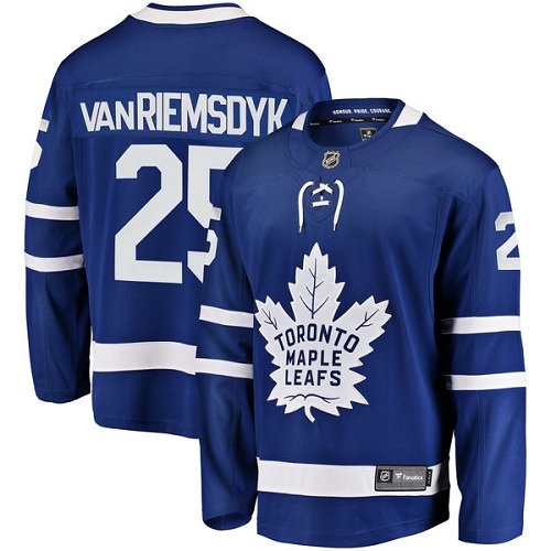 Men's Toronto Maple Leafs #25 James Van Riemsdyk Authentic Royal Blue Home Fanatics Branded Breakaway NHL Jersey