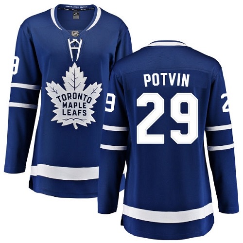 Women's Toronto Maple Leafs #29 Felix Potvin Authentic Royal Blue Home Fanatics Branded Breakaway NHL Jersey