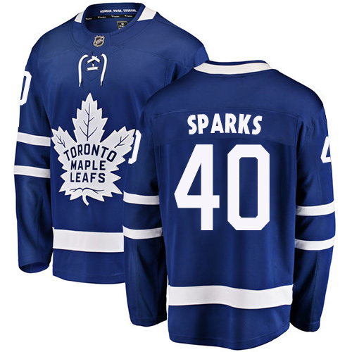 Men's Toronto Maple Leafs #40 Garret Sparks Authentic Royal Blue Home Fanatics Branded Breakaway NHL Jersey