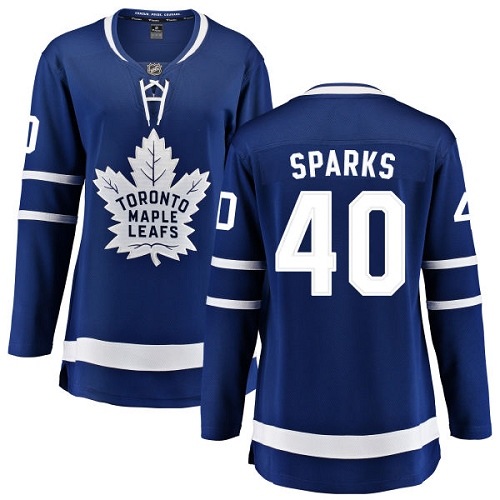 Women's Toronto Maple Leafs #40 Garret Sparks Authentic Royal Blue Home Fanatics Branded Breakaway NHL Jersey