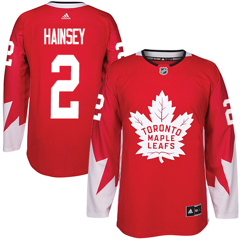 Youth Adidas Toronto Maple Leafs #2 Ron Hainsey Authentic Red Alternate NHL Jersey