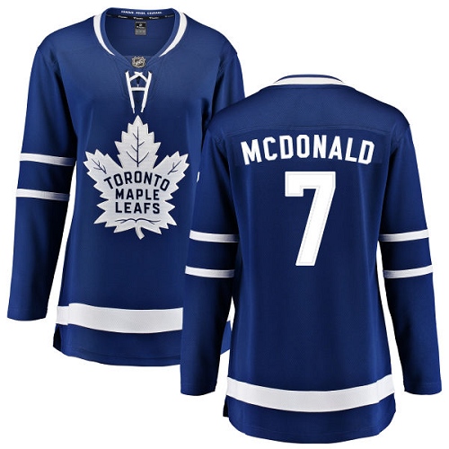 Women's Toronto Maple Leafs #7 Lanny McDonald Authentic Royal Blue Home Fanatics Branded Breakaway NHL Jersey