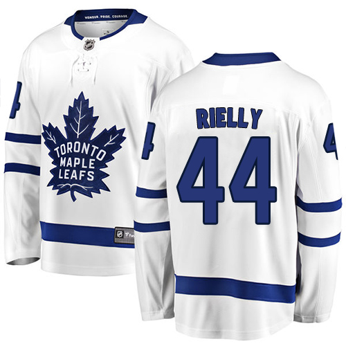 Men's Toronto Maple Leafs #44 Morgan Rielly Authentic White Away Fanatics Branded Breakaway NHL Jersey