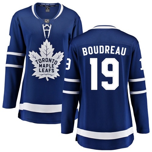Women's Toronto Maple Leafs #19 Bruce Boudreau Authentic Royal Blue Home Fanatics Branded Breakaway NHL Jersey