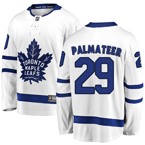 Men's Toronto Maple Leafs #29 Mike Palmateer Authentic White Away Fanatics Branded Breakaway NHL Jersey