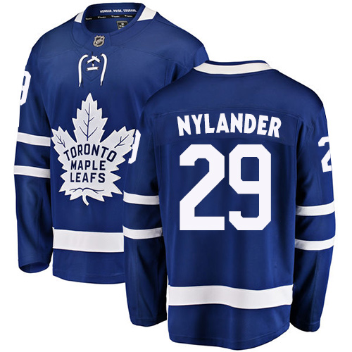 Men's Toronto Maple Leafs #29 William Nylander Authentic Royal Blue Home Fanatics Branded Breakaway NHL Jersey