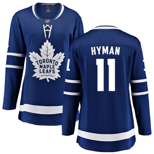 Women's Toronto Maple Leafs #11 Zach Hyman Authentic Royal Blue Home Fanatics Branded Breakaway NHL Jersey