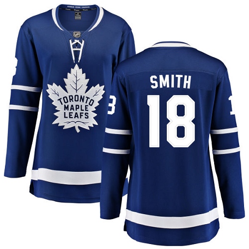 Women's Toronto Maple Leafs #18 Ben Smith Authentic Royal Blue Home Fanatics Branded Breakaway NHL Jersey