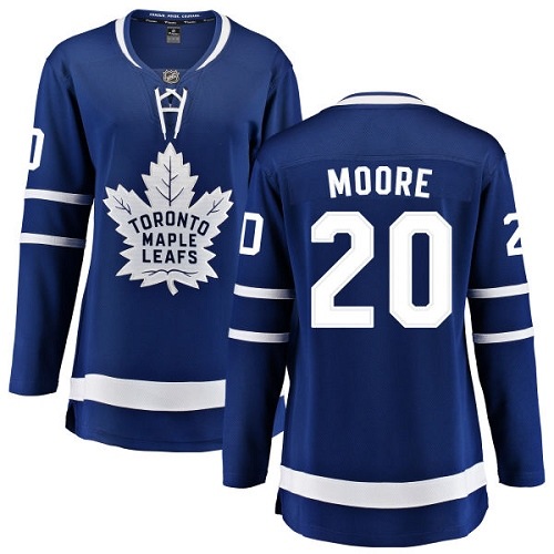 Women's Toronto Maple Leafs #20 Dominic Moore Authentic Royal Blue Home Fanatics Branded Breakaway NHL Jersey