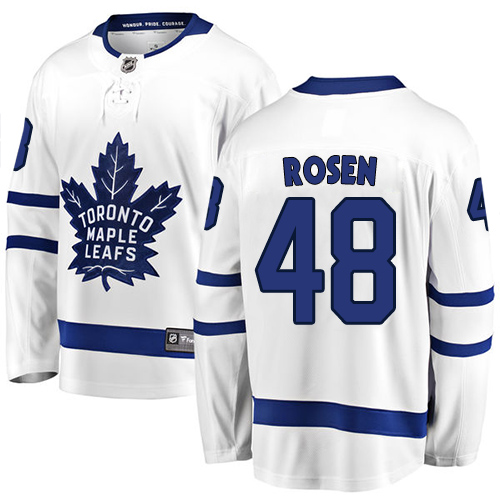 Men's Toronto Maple Leafs #48 Calle Rosen Authentic White Away Fanatics Branded Breakaway NHL Jersey