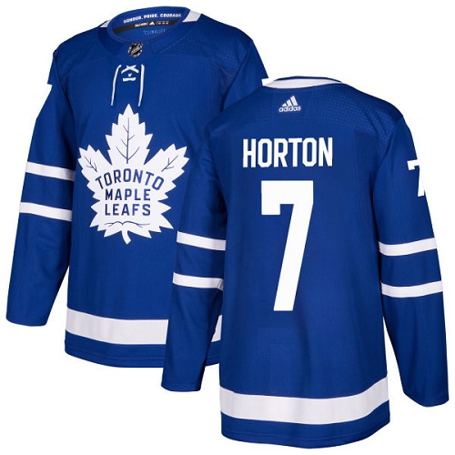 Men's Adidas Toronto Maple Leafs #7 Tim Horton Premier Royal Blue Home NHL Jersey