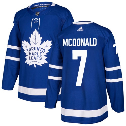 Men's Adidas Toronto Maple Leafs #7 Lanny McDonald Premier Royal Blue Home NHL Jersey