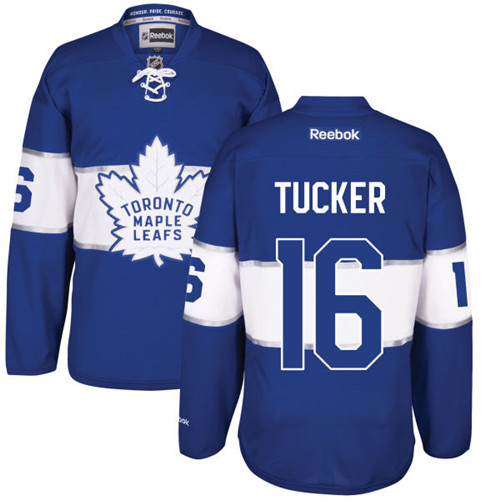 Men's Reebok Toronto Maple Leafs #16 Darcy Tucker Authentic Royal Blue 2017 Centennial Classic NHL Jersey