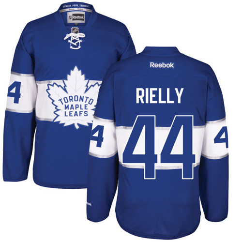 Men's Reebok Toronto Maple Leafs #44 Morgan Rielly Premier Royal Blue 2017 Centennial Classic NHL Jersey