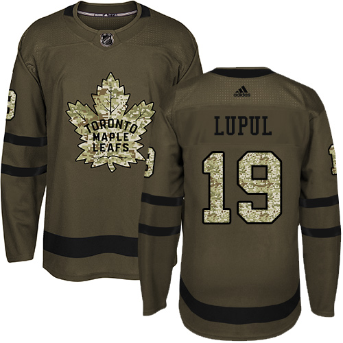 Youth Adidas Toronto Maple Leafs #19 Joffrey Lupul Authentic Green Salute to Service NHL Jersey
