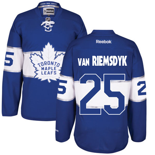 Men's Reebok Toronto Maple Leafs #25 James Van Riemsdyk Authentic Royal Blue 2017 Centennial Classic NHL Jersey