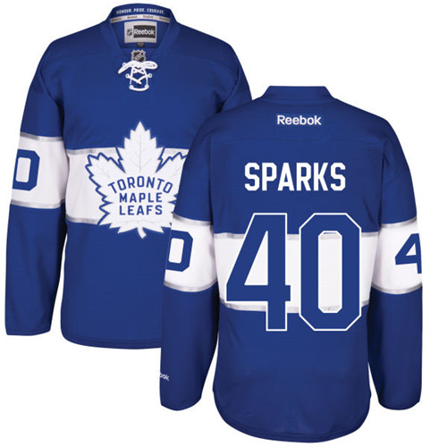 Men's Reebok Toronto Maple Leafs #40 Garret Sparks Premier Royal Blue 2017 Centennial Classic NHL Jersey