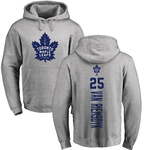 NHL Adidas Toronto Maple Leafs #25 James Van Riemsdyk Ash Backer Pullover Hoodie