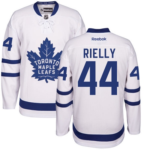Men's Reebok Toronto Maple Leafs #44 Morgan Rielly Authentic White Away NHL Jersey