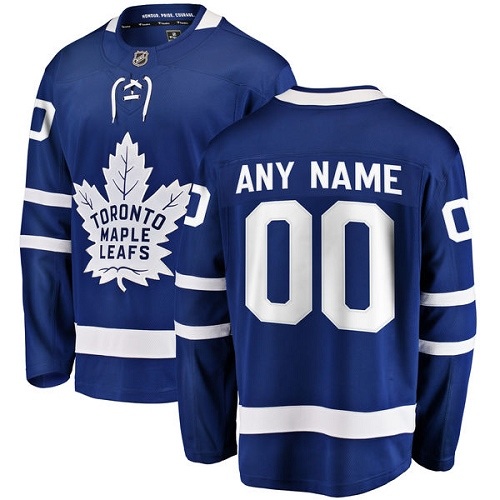 Men's Toronto Maple Leafs Customized Authentic Royal Blue Home Fanatics Branded Breakaway NHL Jersey