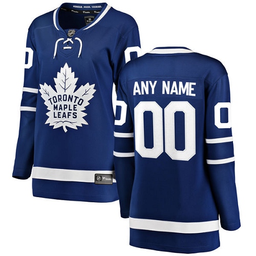 Women's Toronto Maple Leafs Customized Authentic Royal Blue Home Fanatics Branded Breakaway NHL Jersey