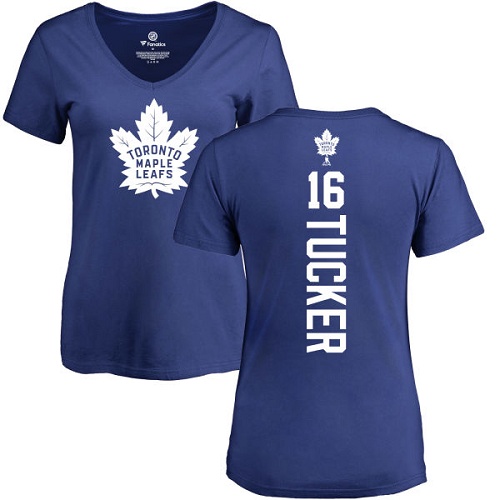 NHL Women's Adidas Toronto Maple Leafs #16 Darcy Tucker Royal Blue Backer T-Shirt