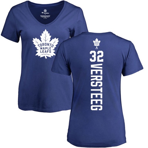 NHL Women's Adidas Toronto Maple Leafs #32 Kris Versteeg Royal Blue Backer T-Shirt