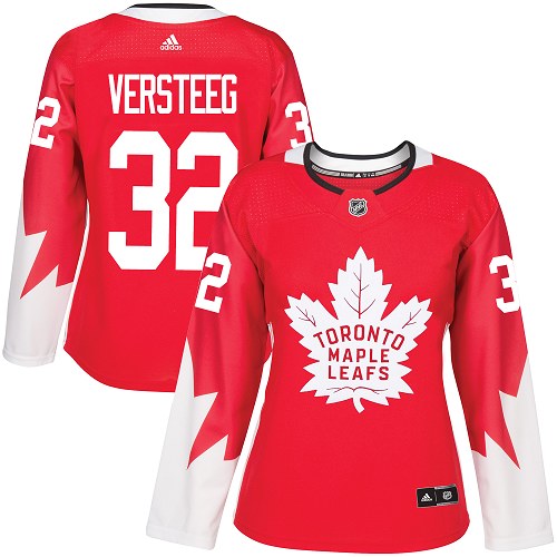 Women's Adidas Toronto Maple Leafs #32 Kris Versteeg Authentic Red Alternate NHL Jersey