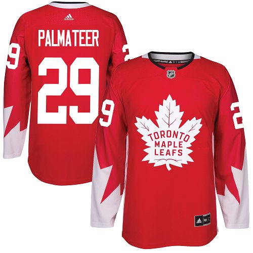 Men's Adidas Toronto Maple Leafs #29 Mike Palmateer Authentic Red Alternate NHL Jersey