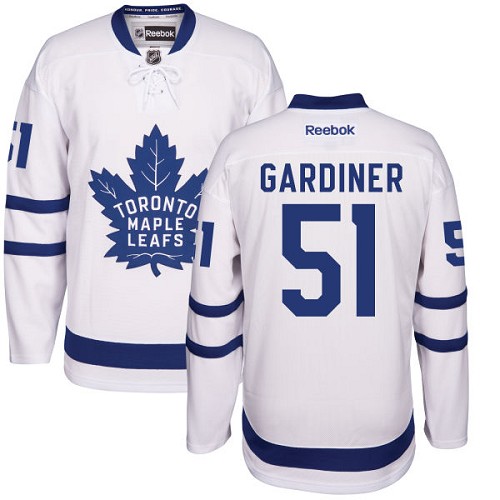 Women's Reebok Toronto Maple Leafs #51 Jake Gardiner Authentic White Away NHL Jersey