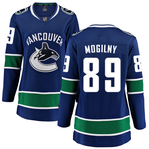 Women's Vancouver Canucks #89 Alexander Mogilny Fanatics Branded Blue Home Breakaway NHL Jersey